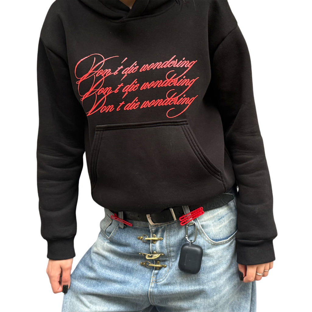 don't die wondering. hoodie